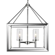 2074-4 CH-CLR - Smyth 4 Light Chandelier in Chrome with Clear Glass